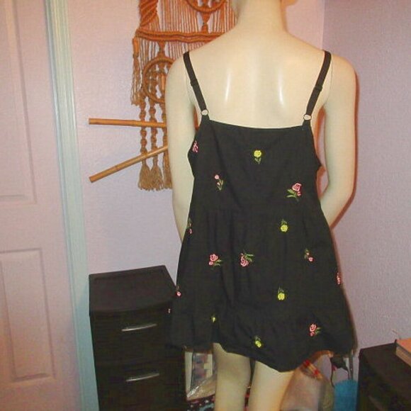 Y2K Bloomchic Babydoll Cami Top Size 10 Tank Tiered Embroidered Whimsigoth Fairy - Picture 8 of 11